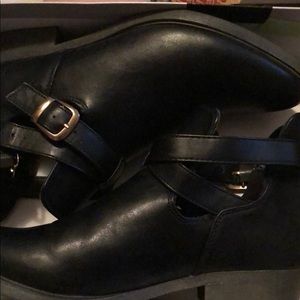 Black cut out ankle booties size 9.5